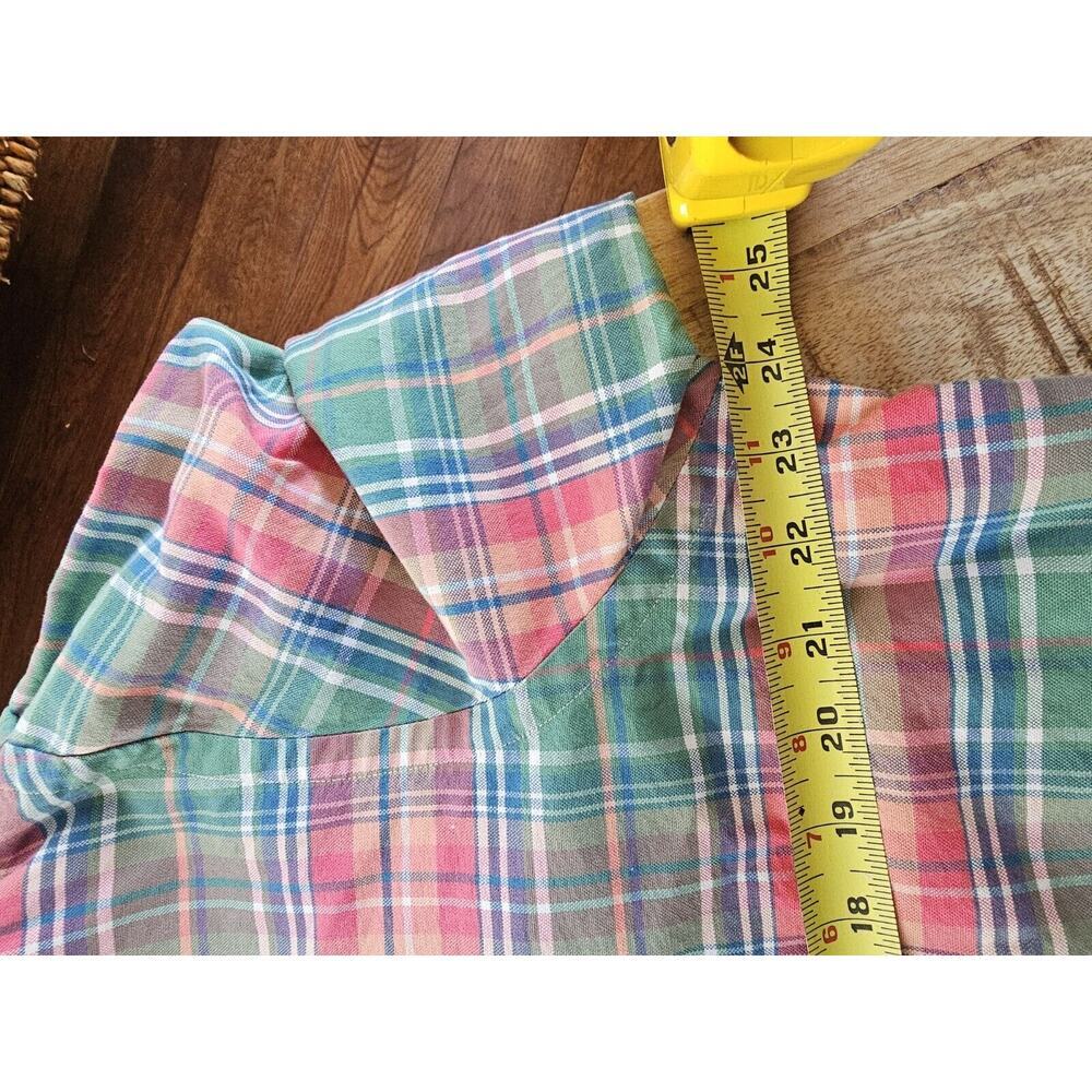 Ralph Lauren Custom Fit Plaid Button Down Shirt Men's Size XL Preppy Nautical - Picture 11 of 13